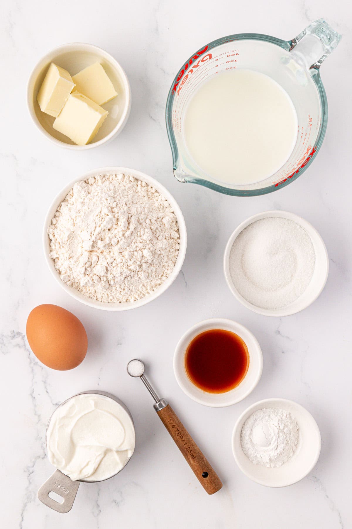 ingredients to make pancake muffins