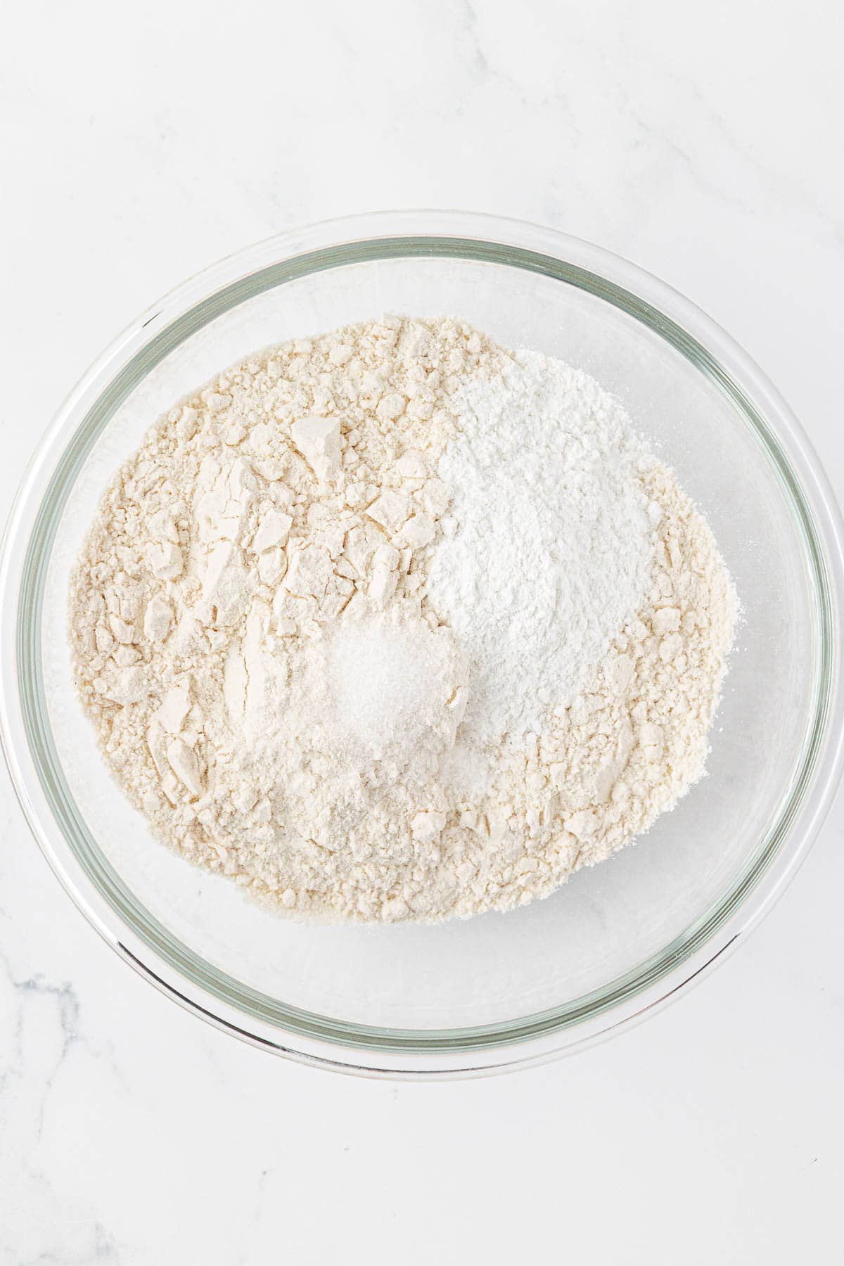 dry ingredients in a mixing bowl