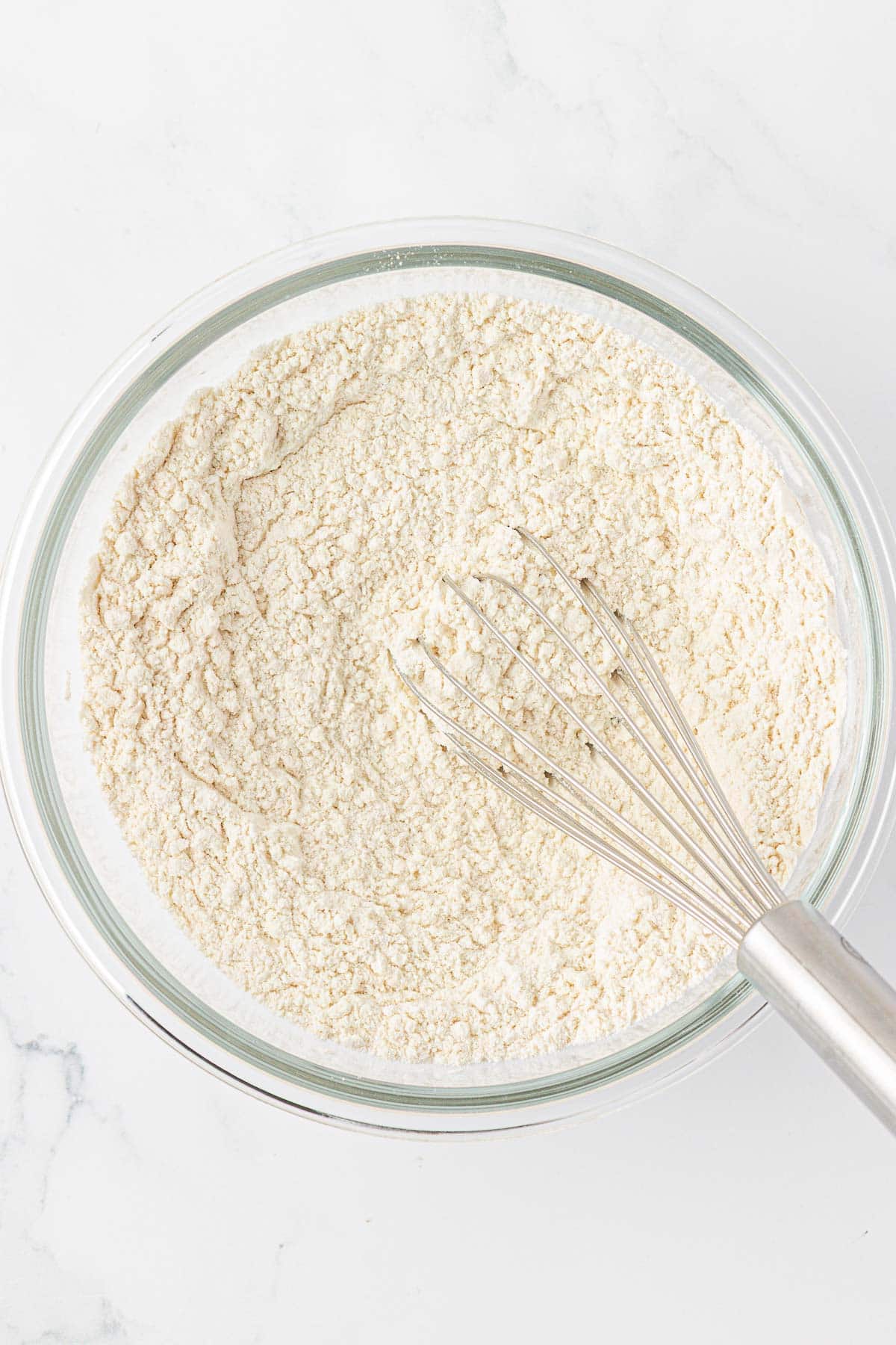 dry ingredients whisked together