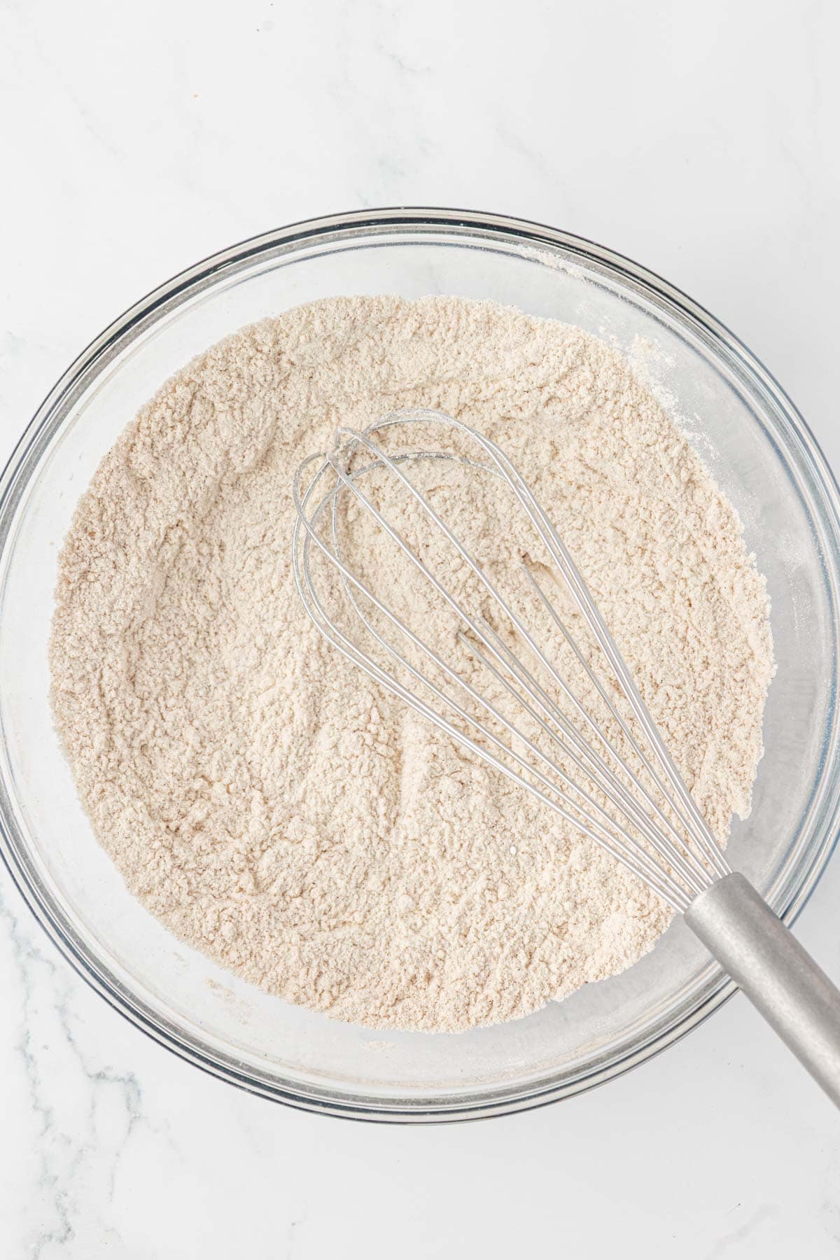 dry ingredients whisked together
