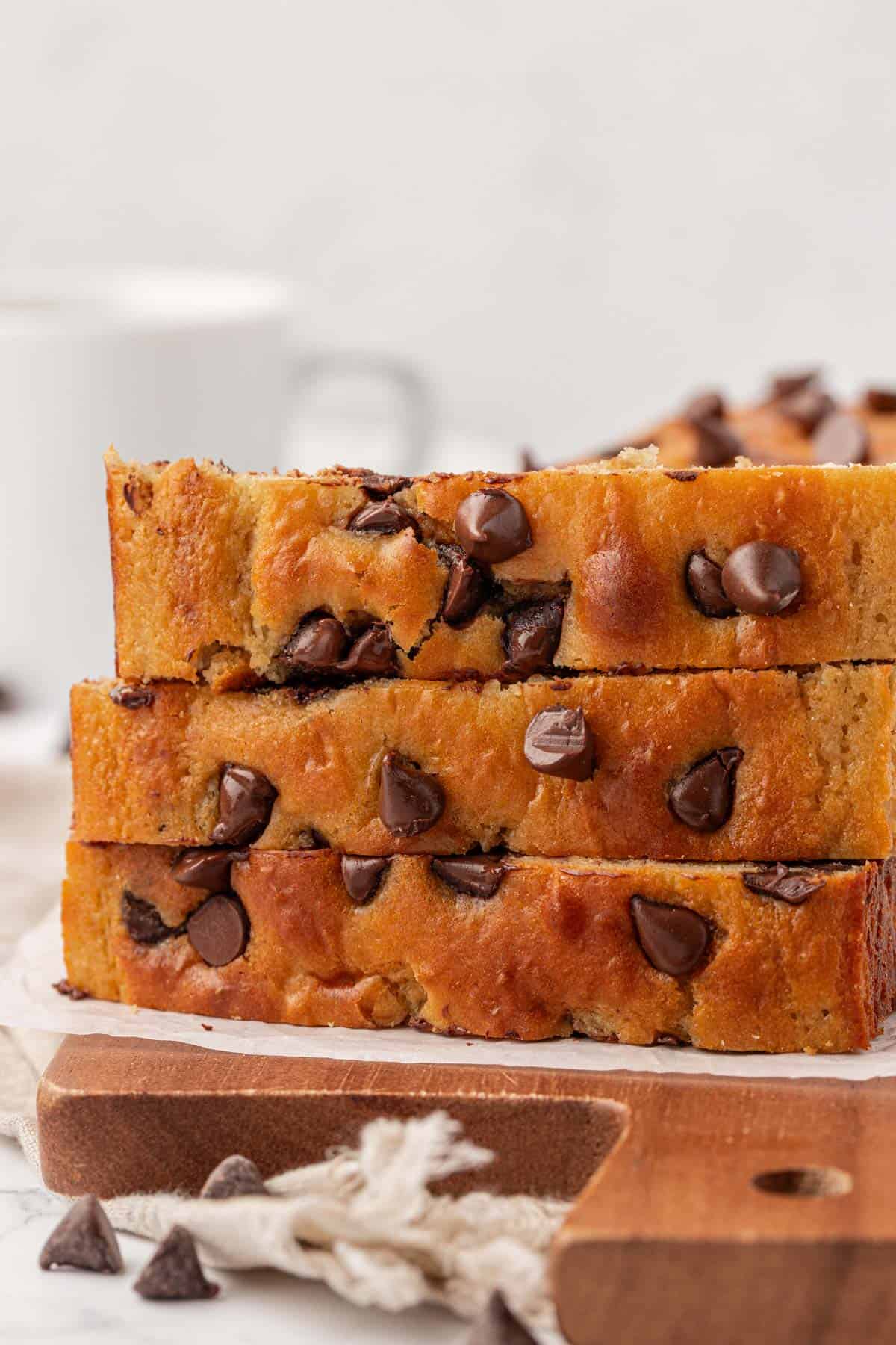 Greek yogurt chocolate chip bread