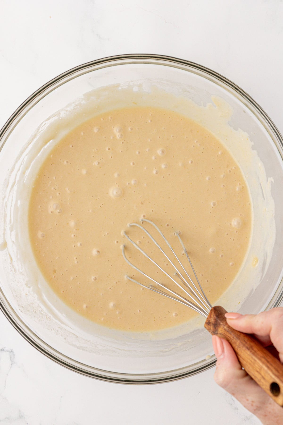 wet ingredients whisked together