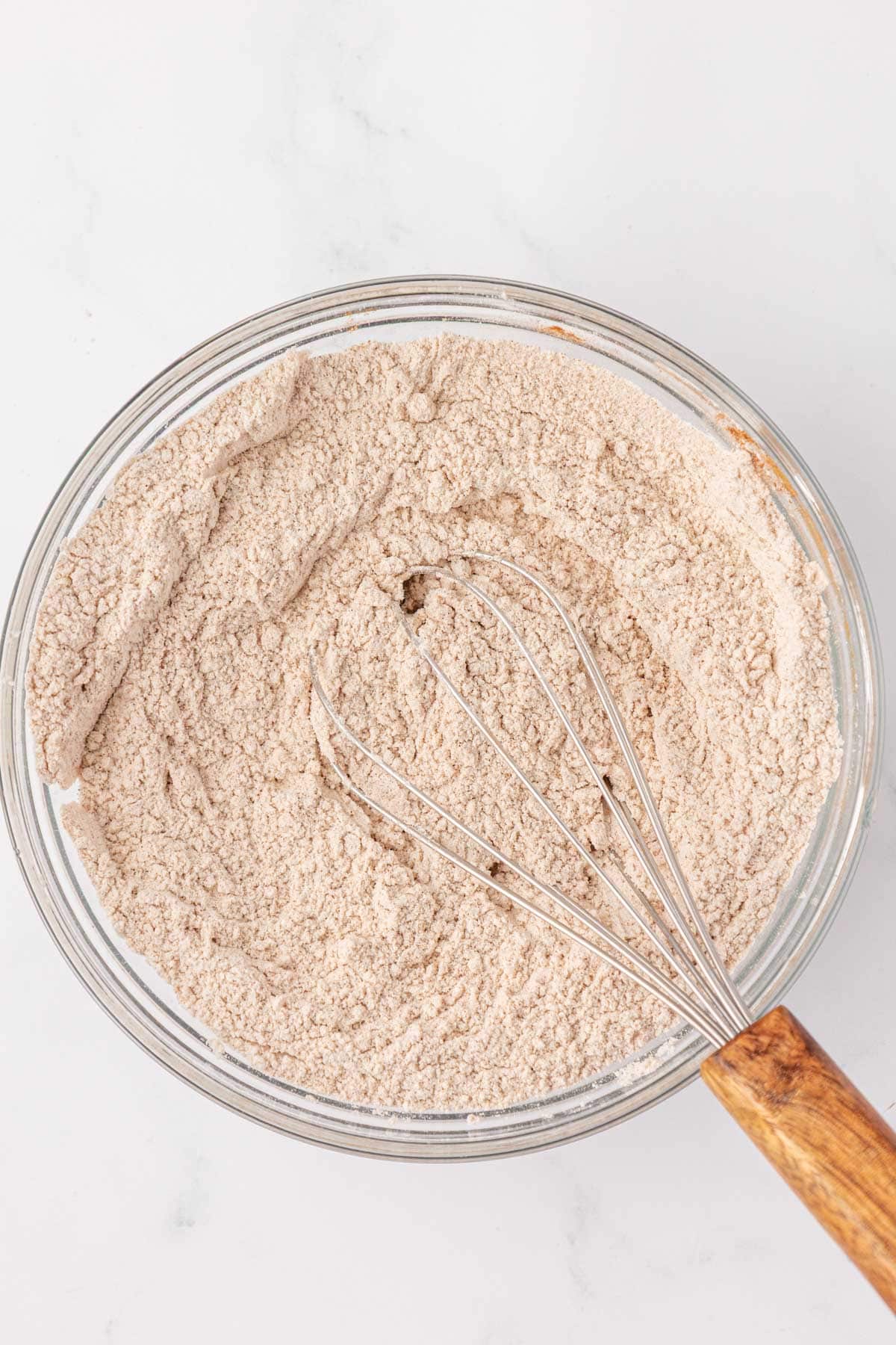 dry ingredients whisked together