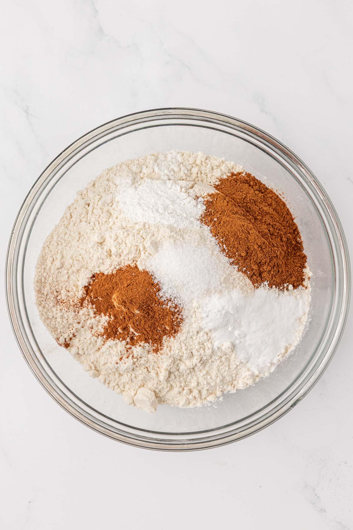 dry ingredients in a mixing bowl