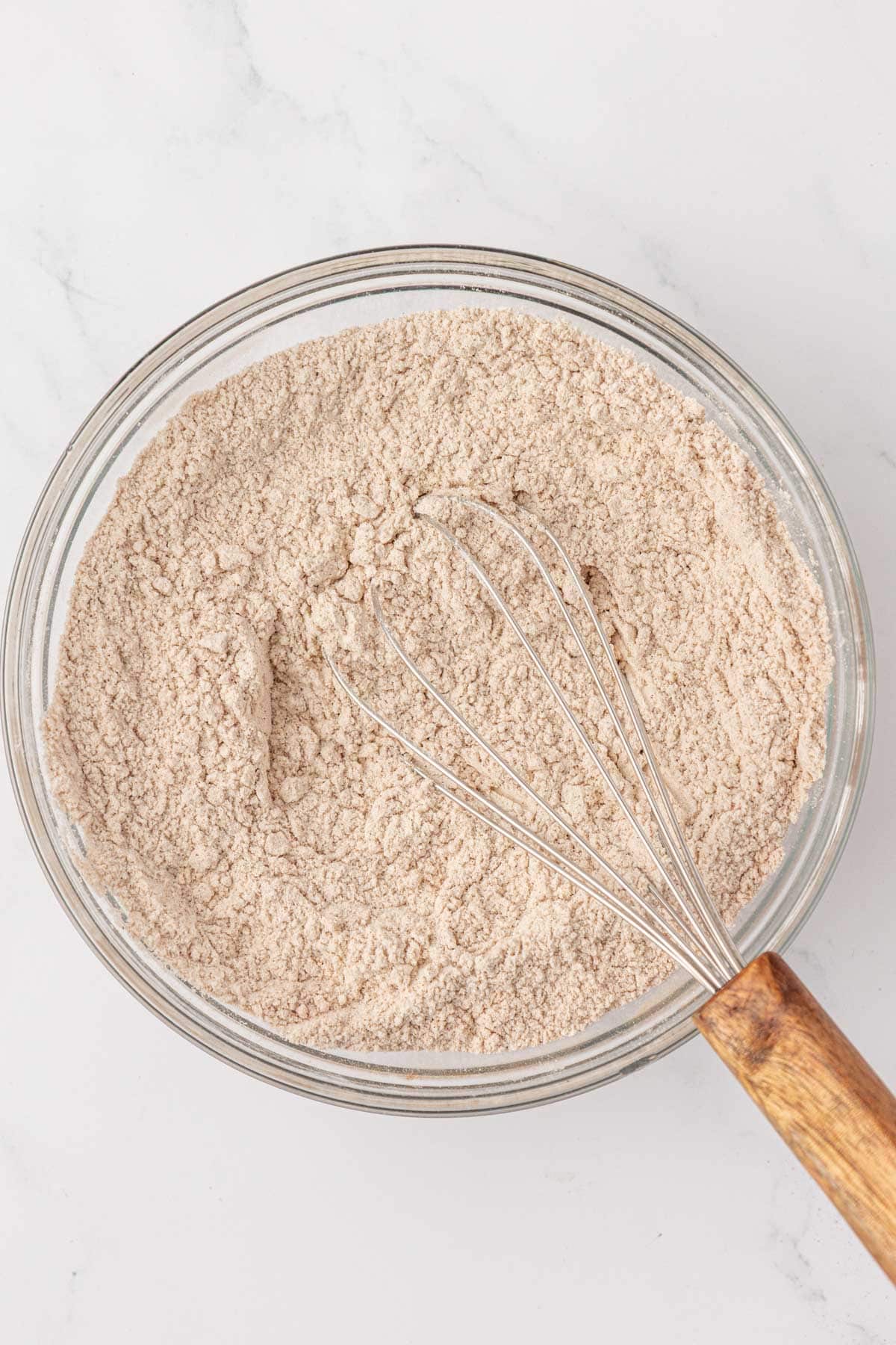 dry ingredients whisked together