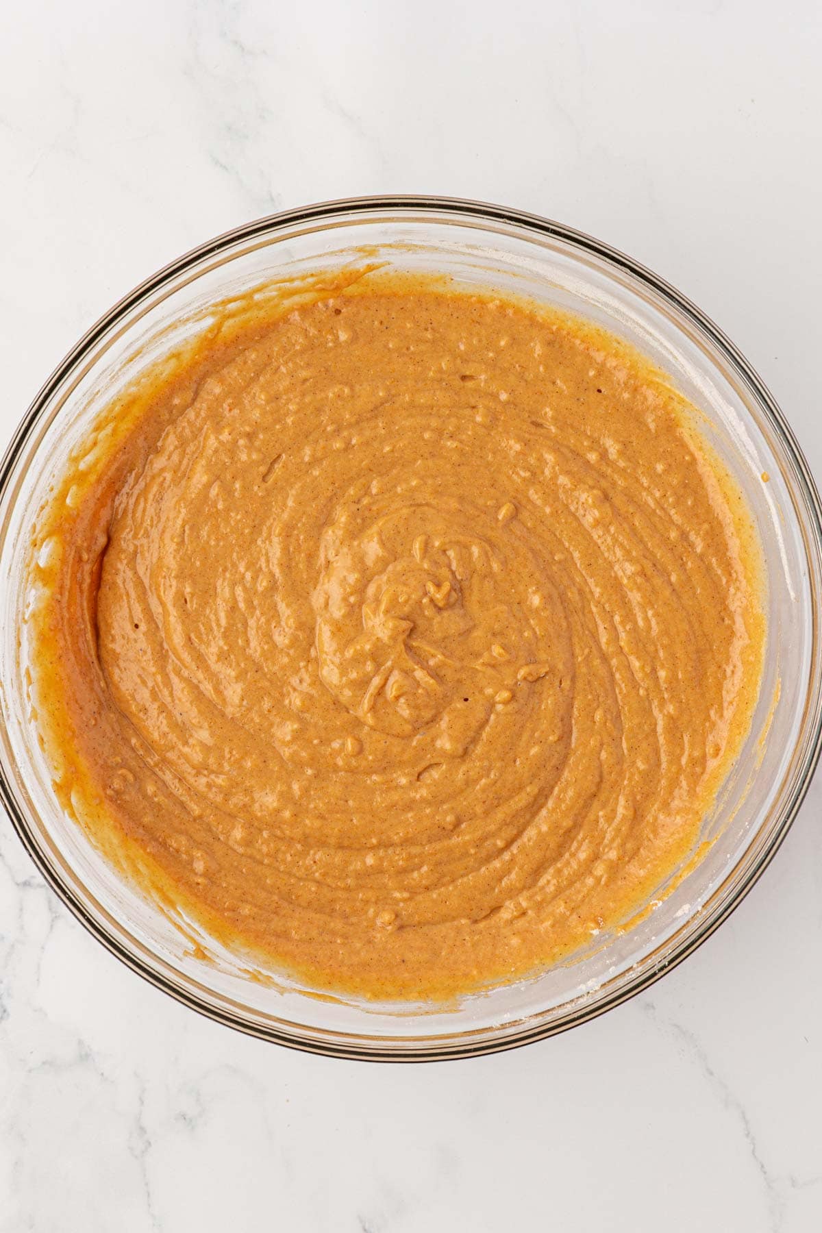 pumpkin bread batter mixed together