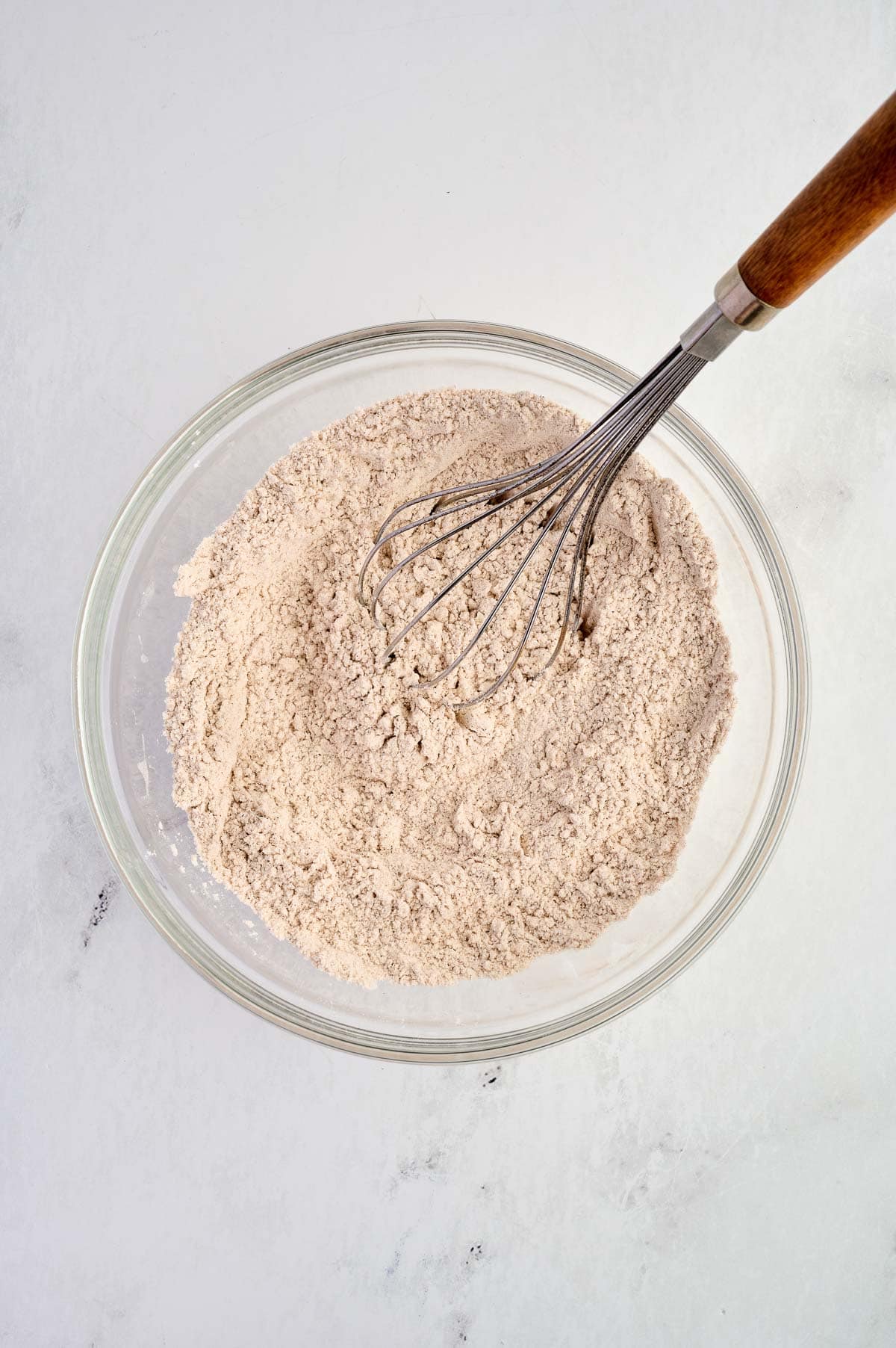 dry ingredients whisked together