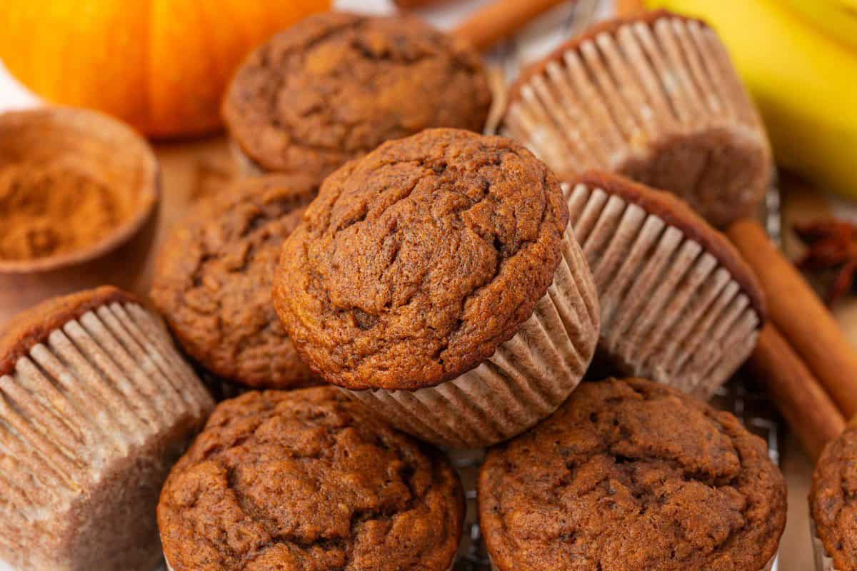 pumpkin banana muffins