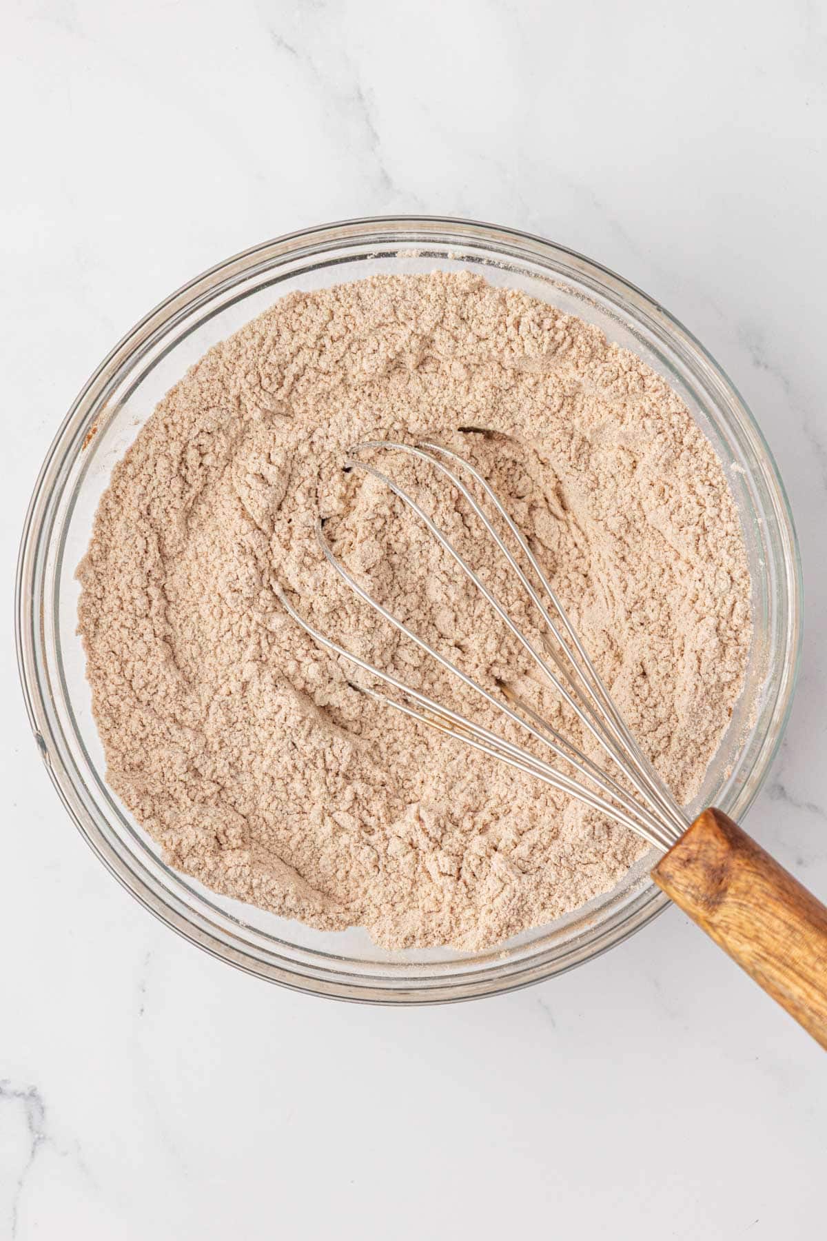 dry ingredients whisked together