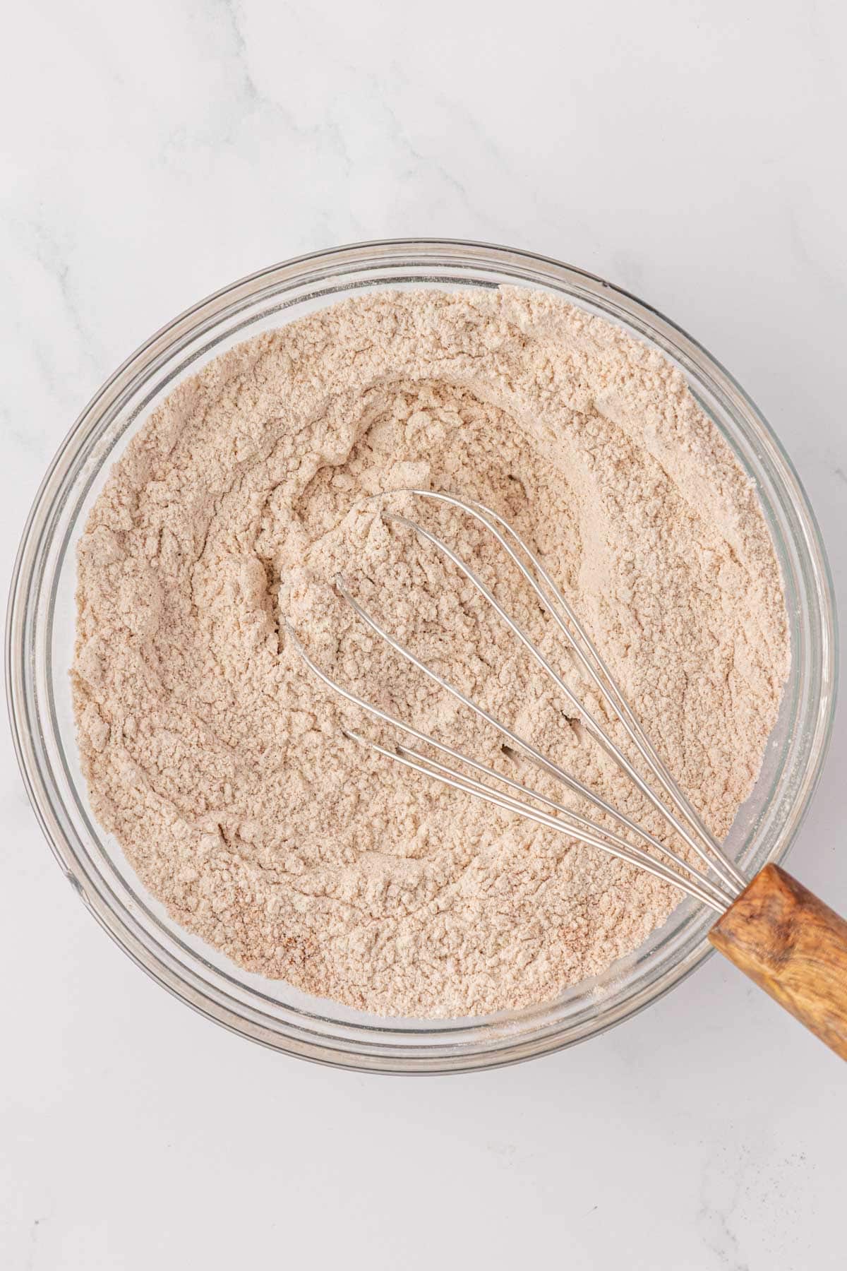 dry ingredients whisked together