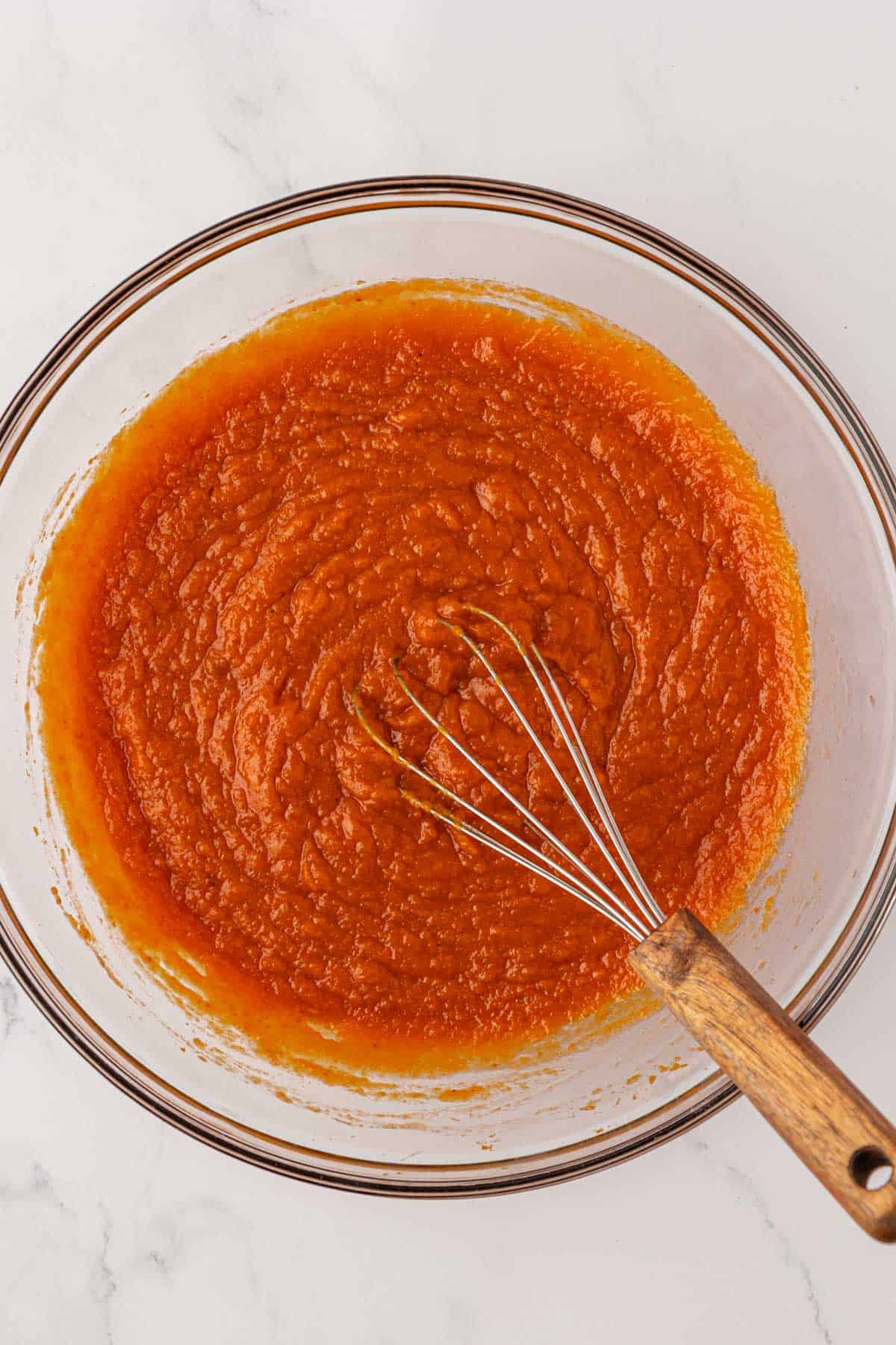 wet ingredients mixed together