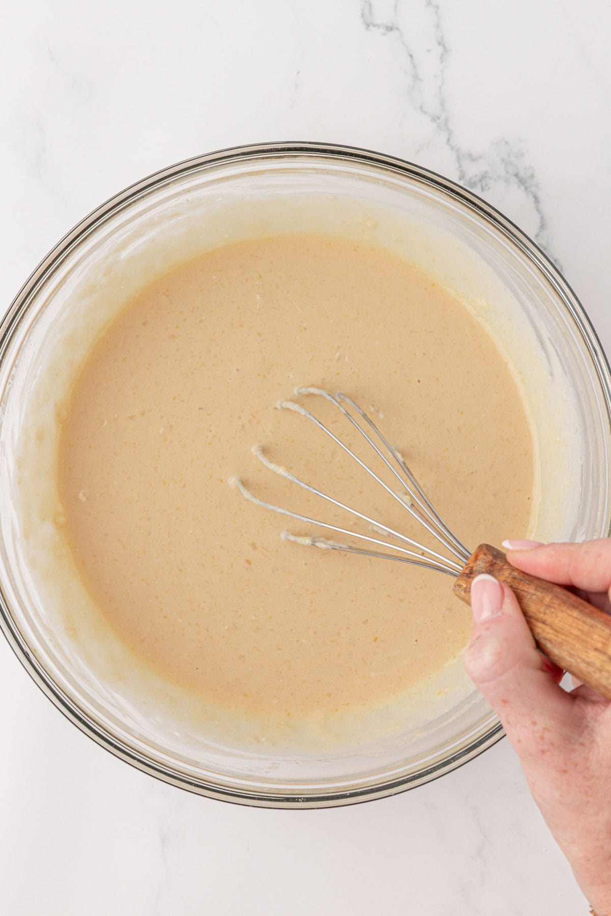 wet ingredients whisked together