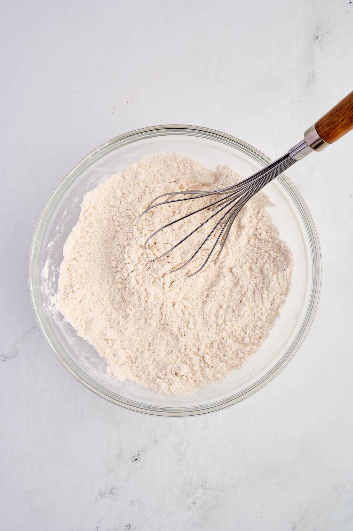 dry ingredients whisked together