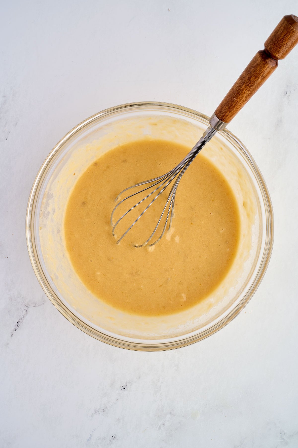 wet ingredients whisked together