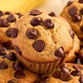 greek yogurt banana muffins