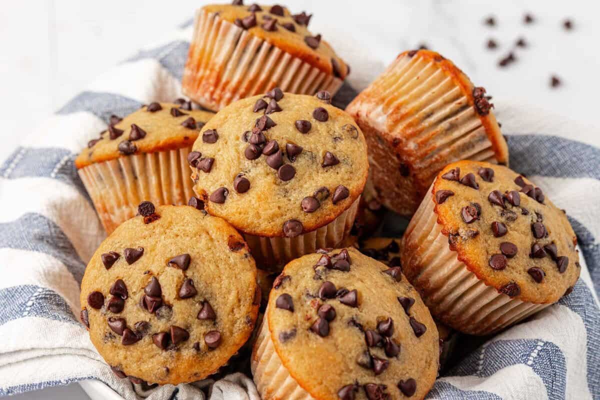 Greek yogurt chocolate chip muffins