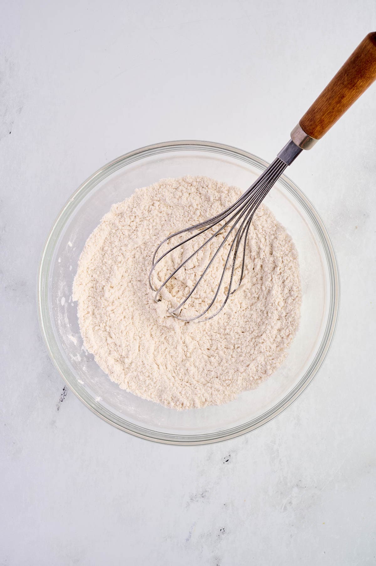 dry ingredients whisked together