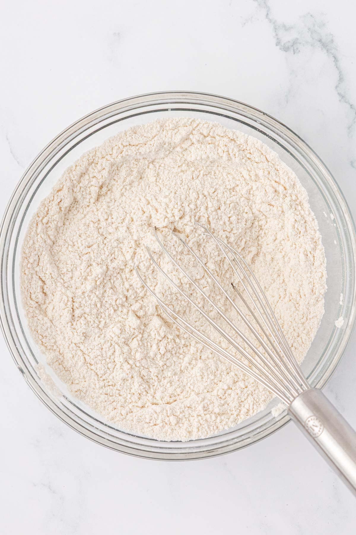 dry ingredients whisked together