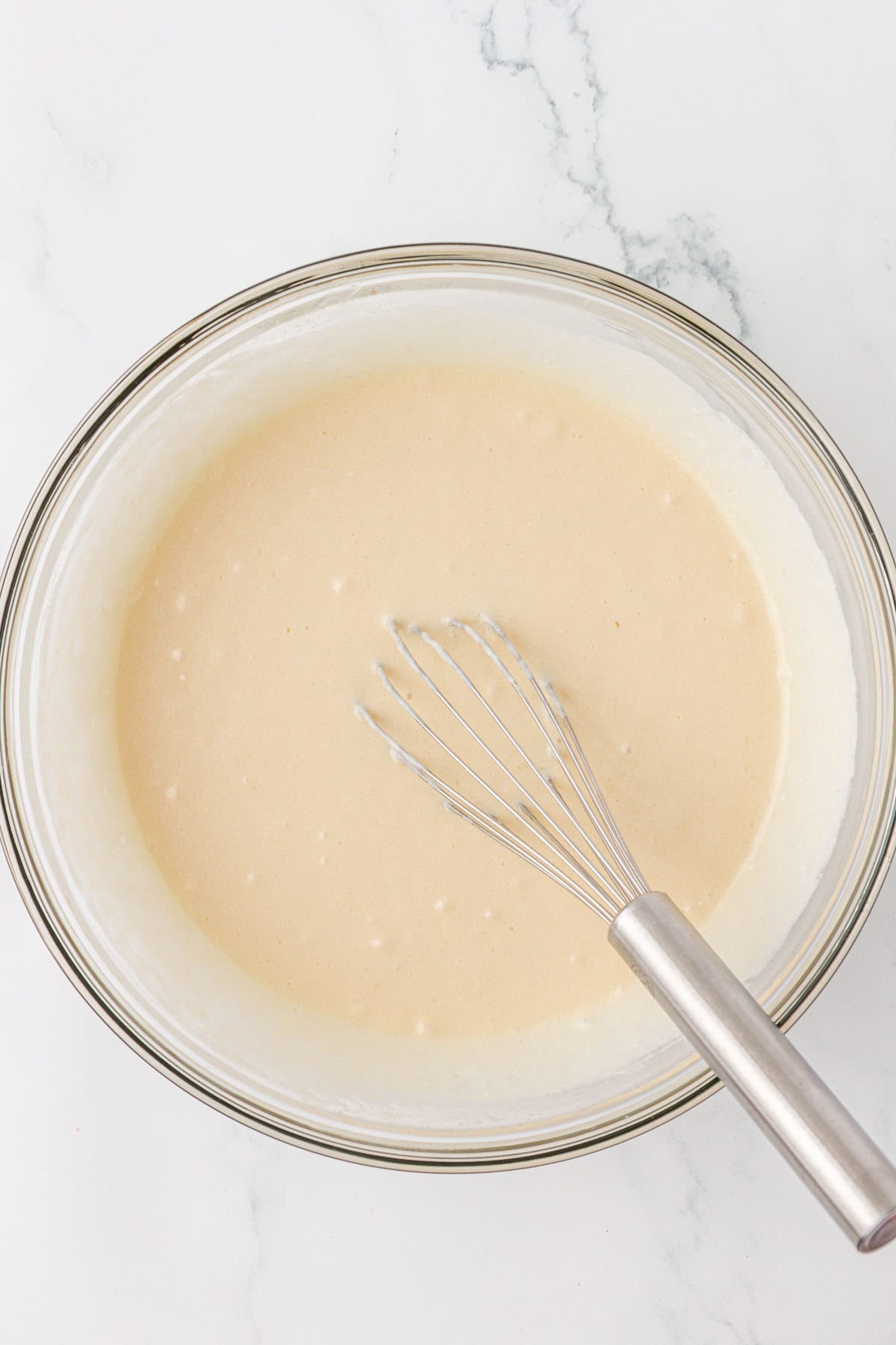 wet ingredients whisked together