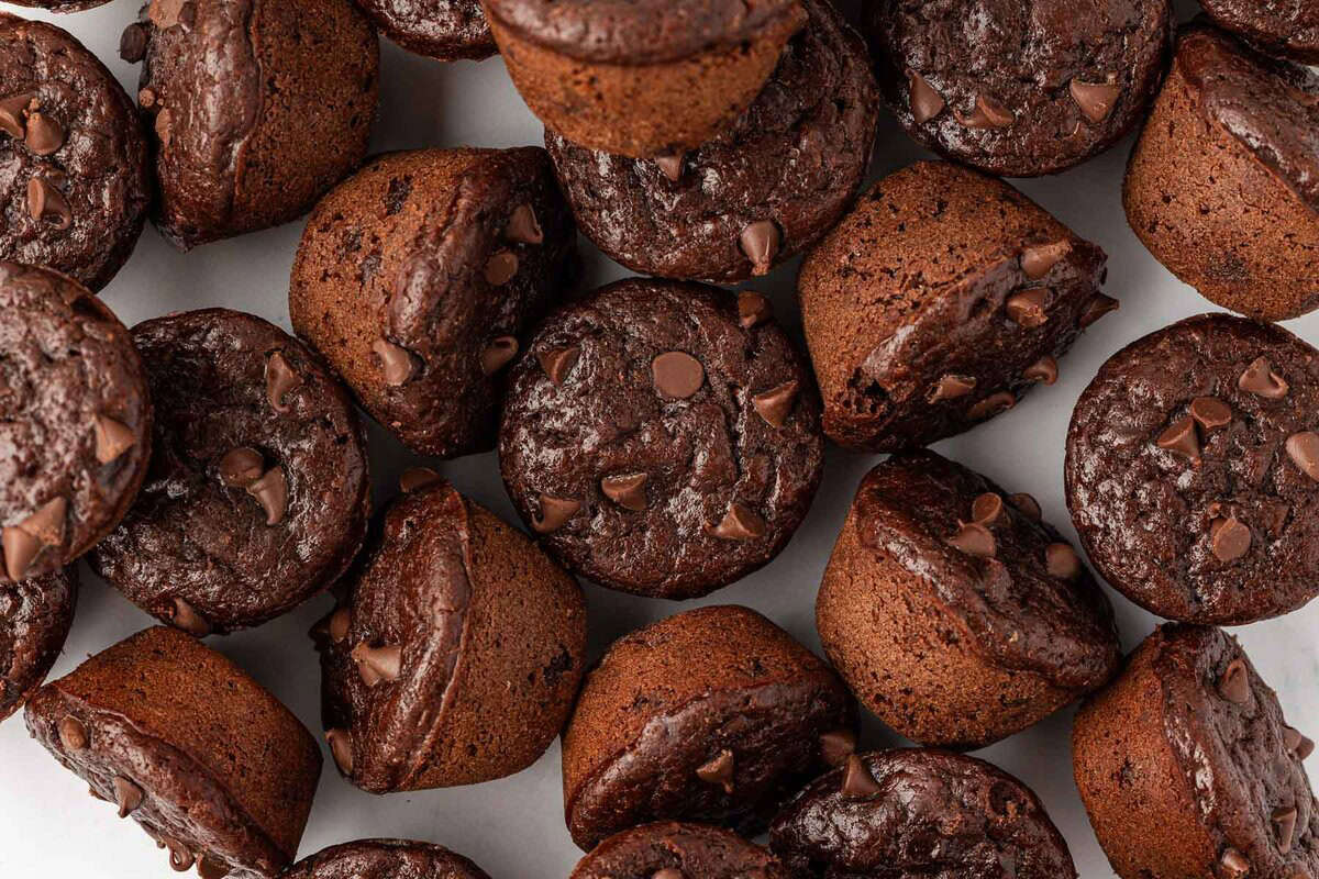 healthy chocolate mini muffins