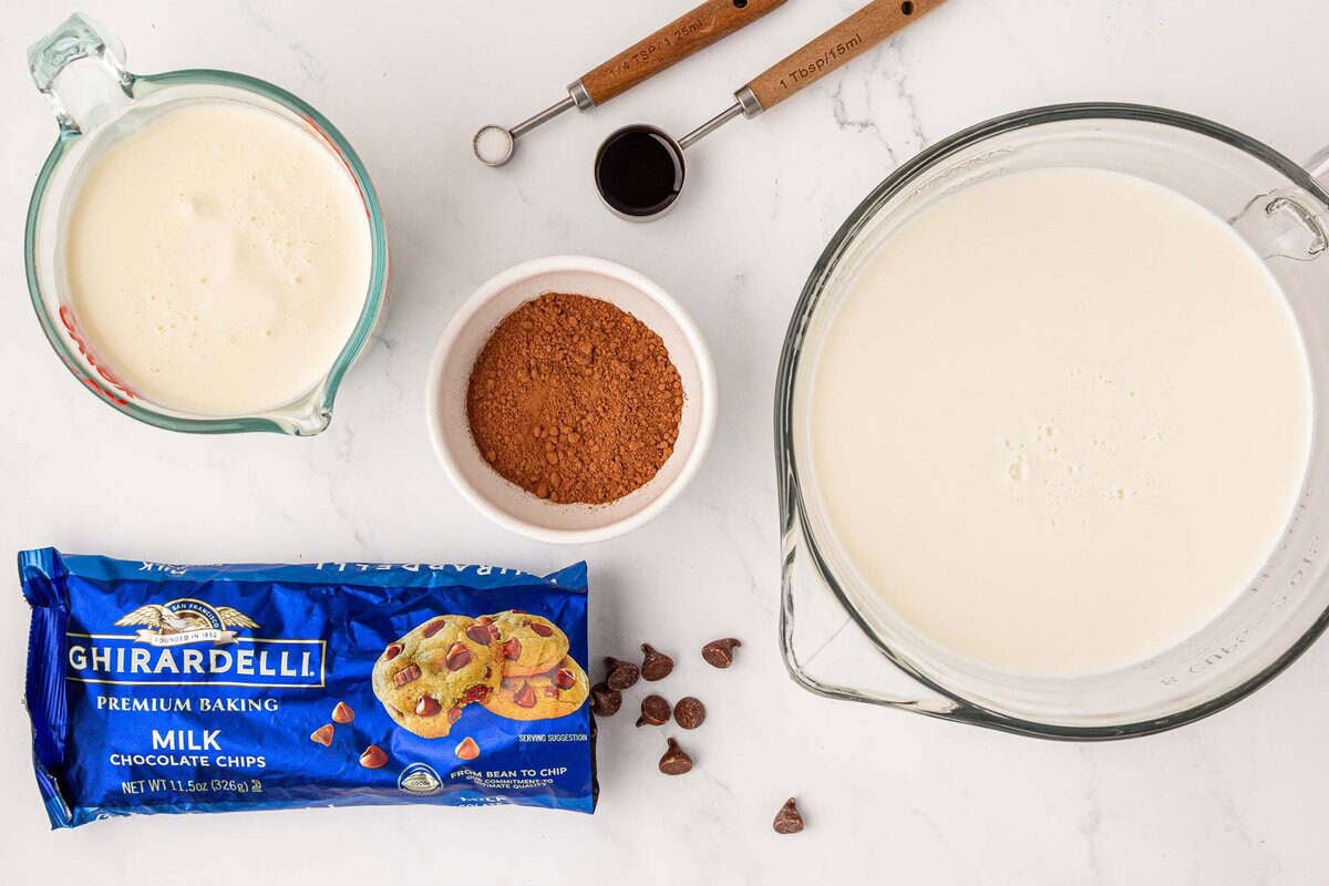 ingredients to make crock pot hot chocolate