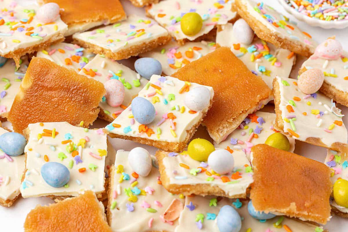 Easter crack saltine toffee