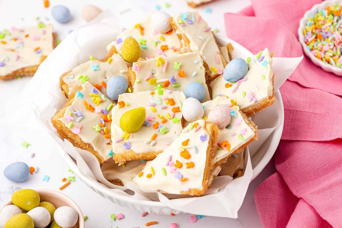 Easter crack saltine toffee
