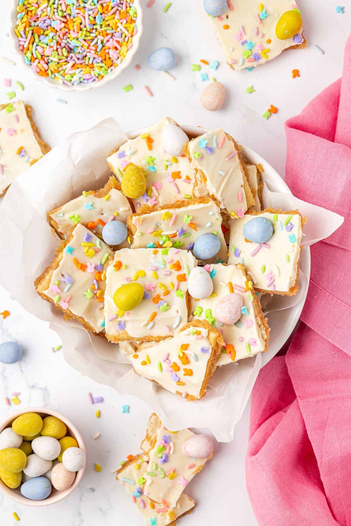 Easter crack saltine toffee