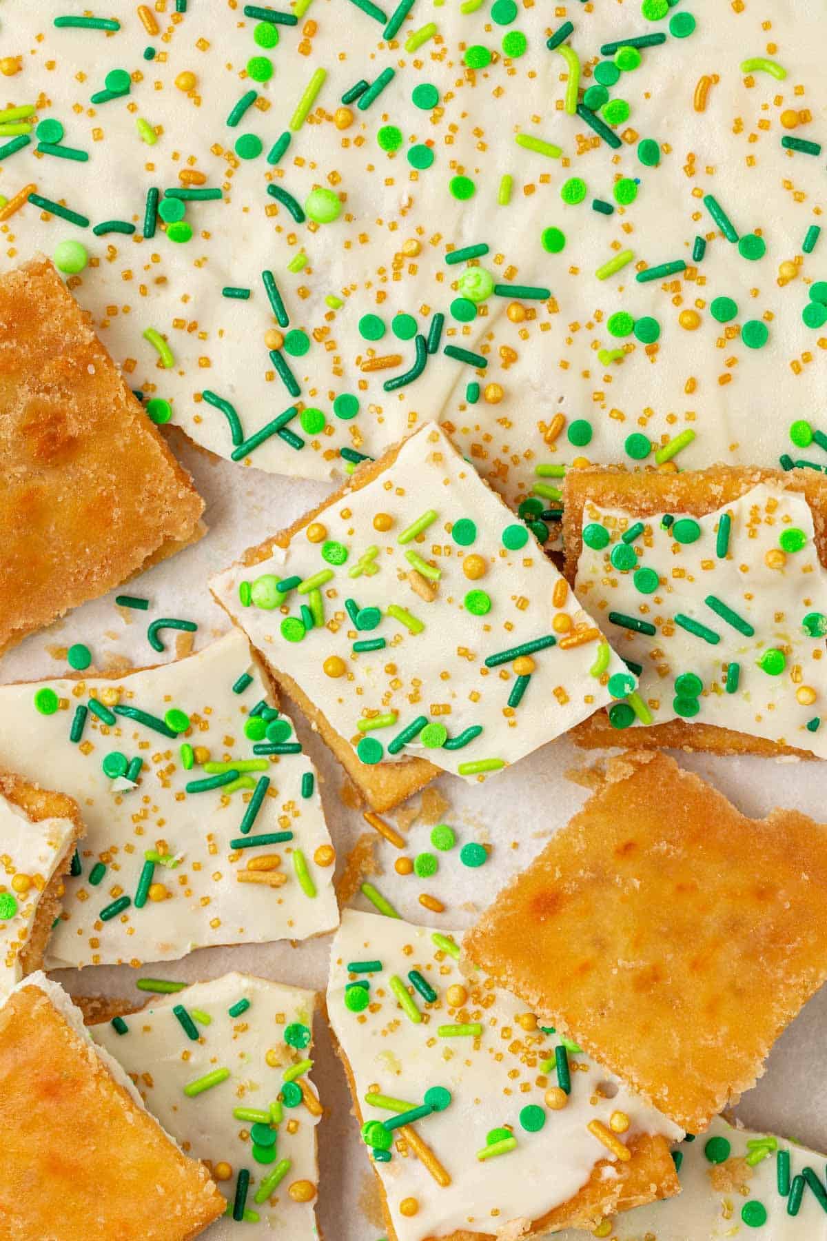 St. Patrick's Day saltine toffee