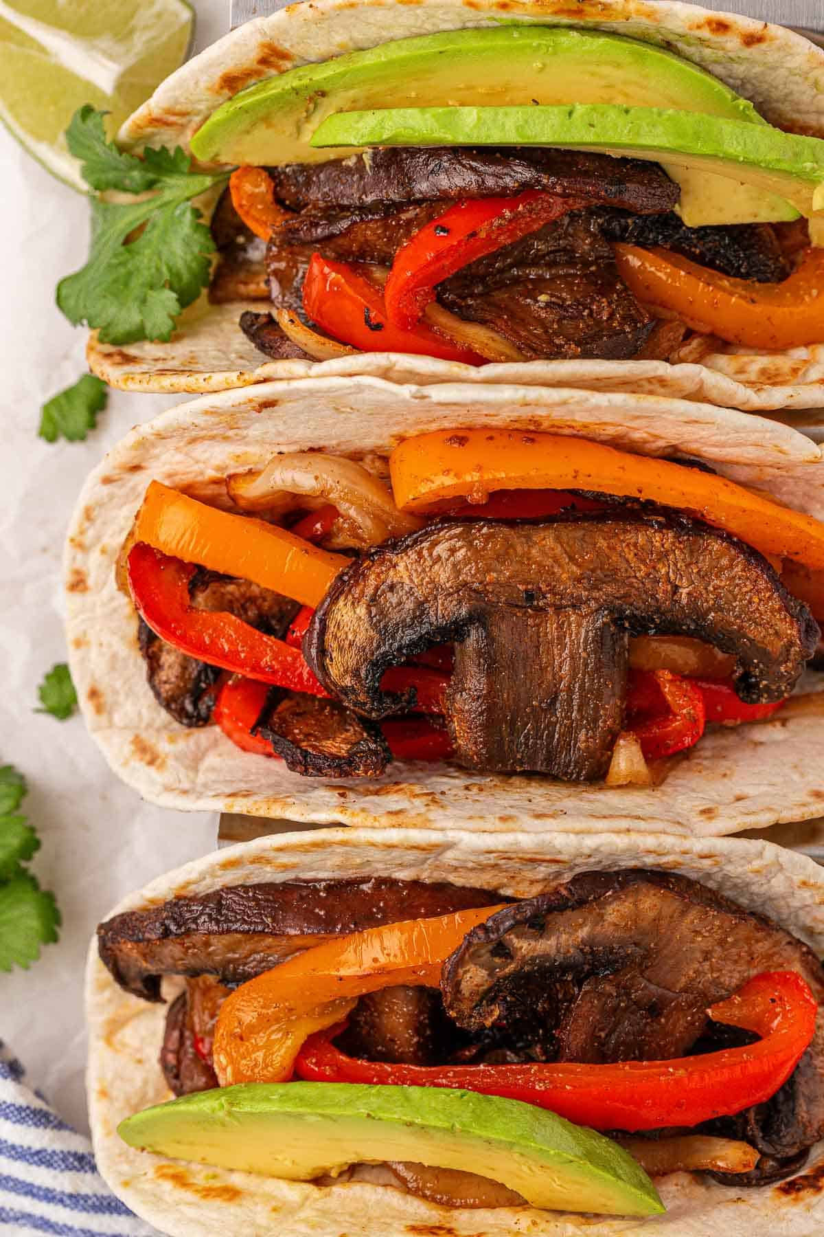 portobello mushroom fajitas
