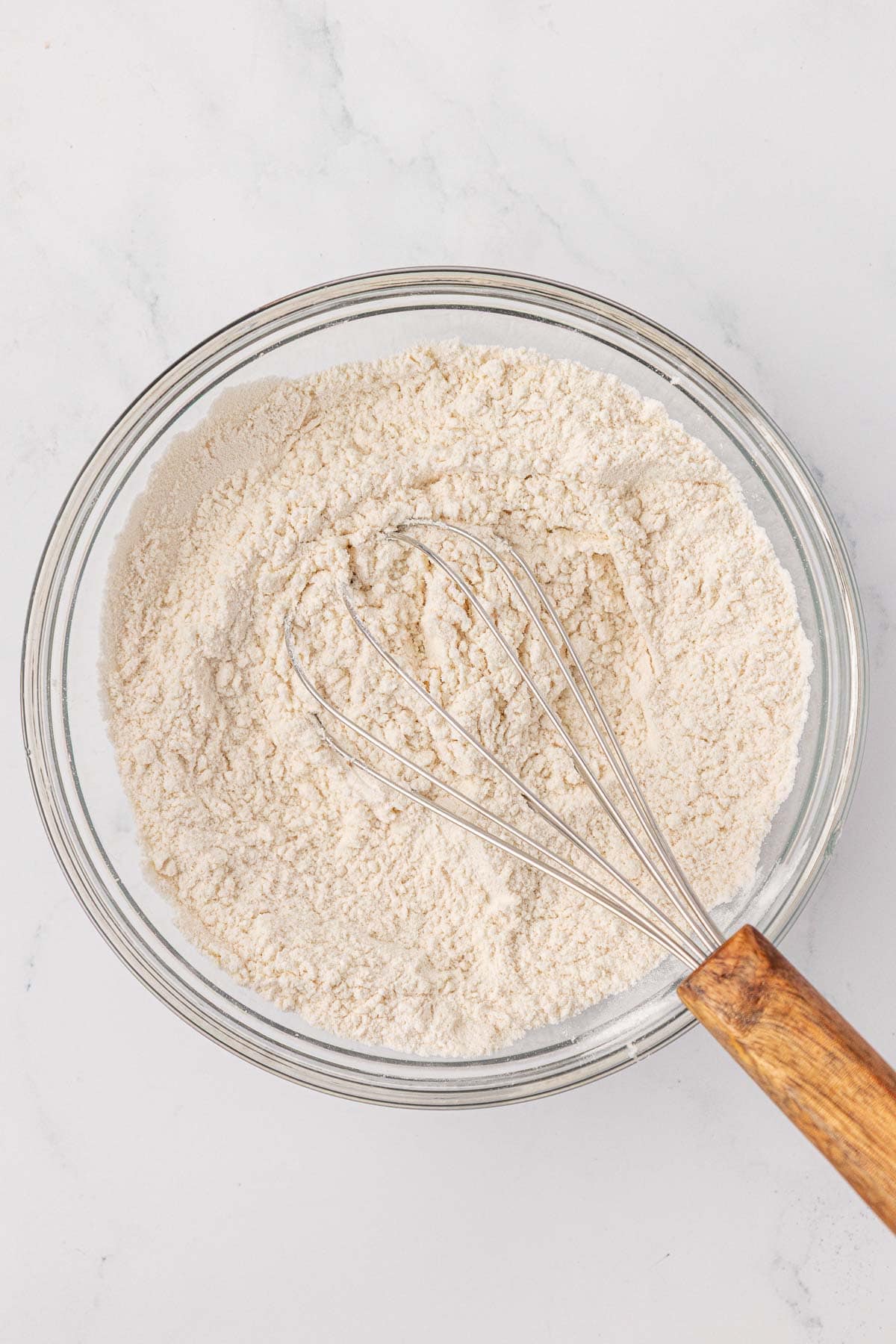 dry ingredients whisked together