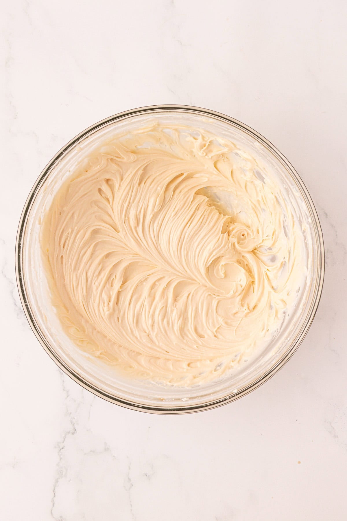 whipped cream cheese filling mixed together