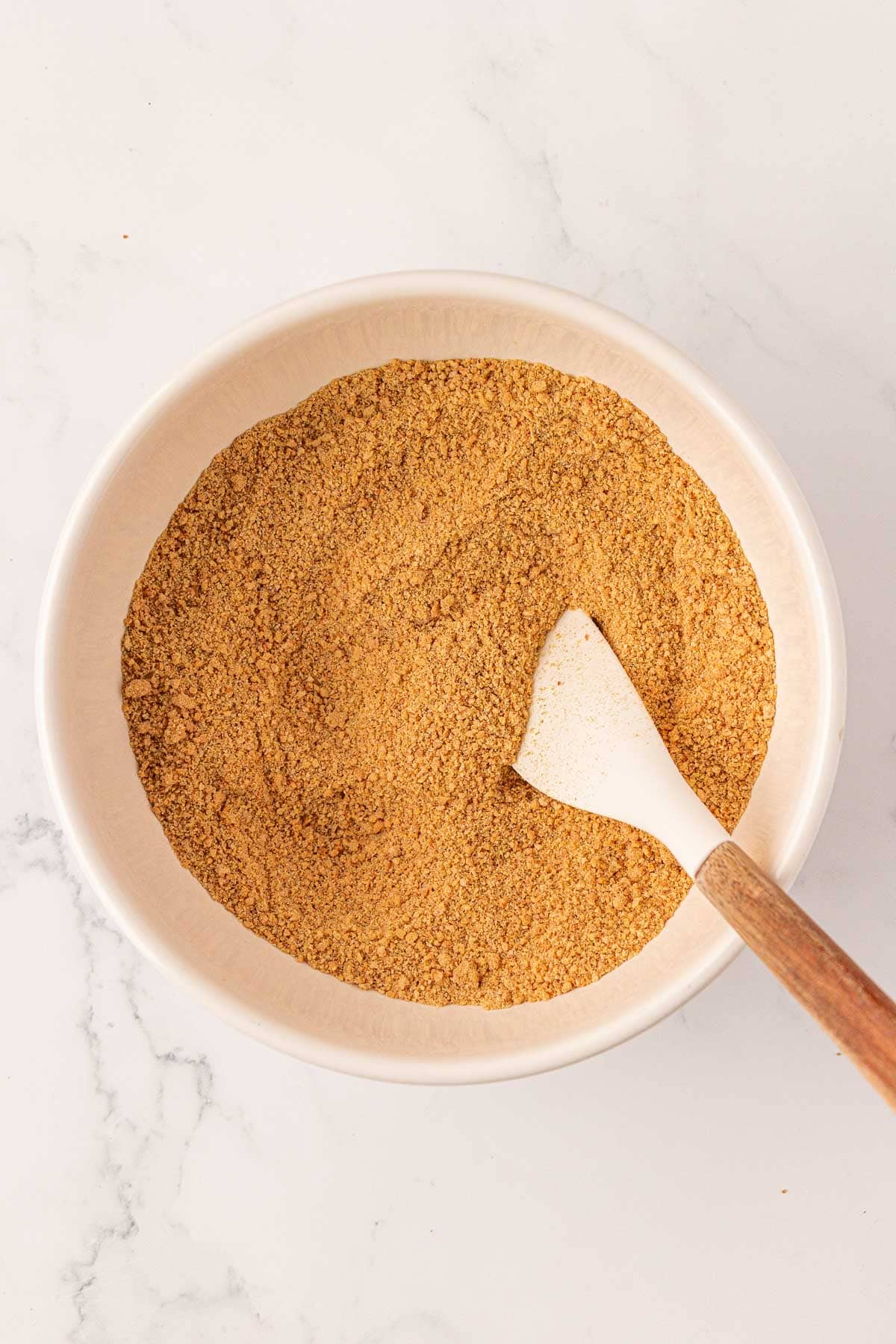 graham cracker crumbs in a mixing bowl