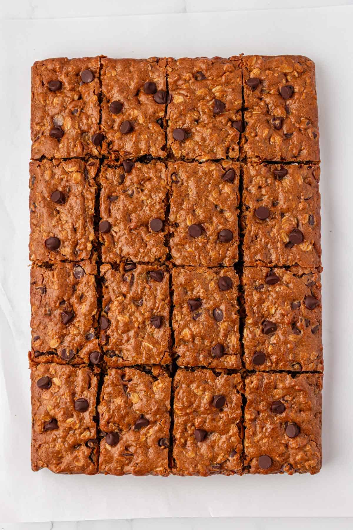 gluten free oatmeal chocolate chip cookie bars