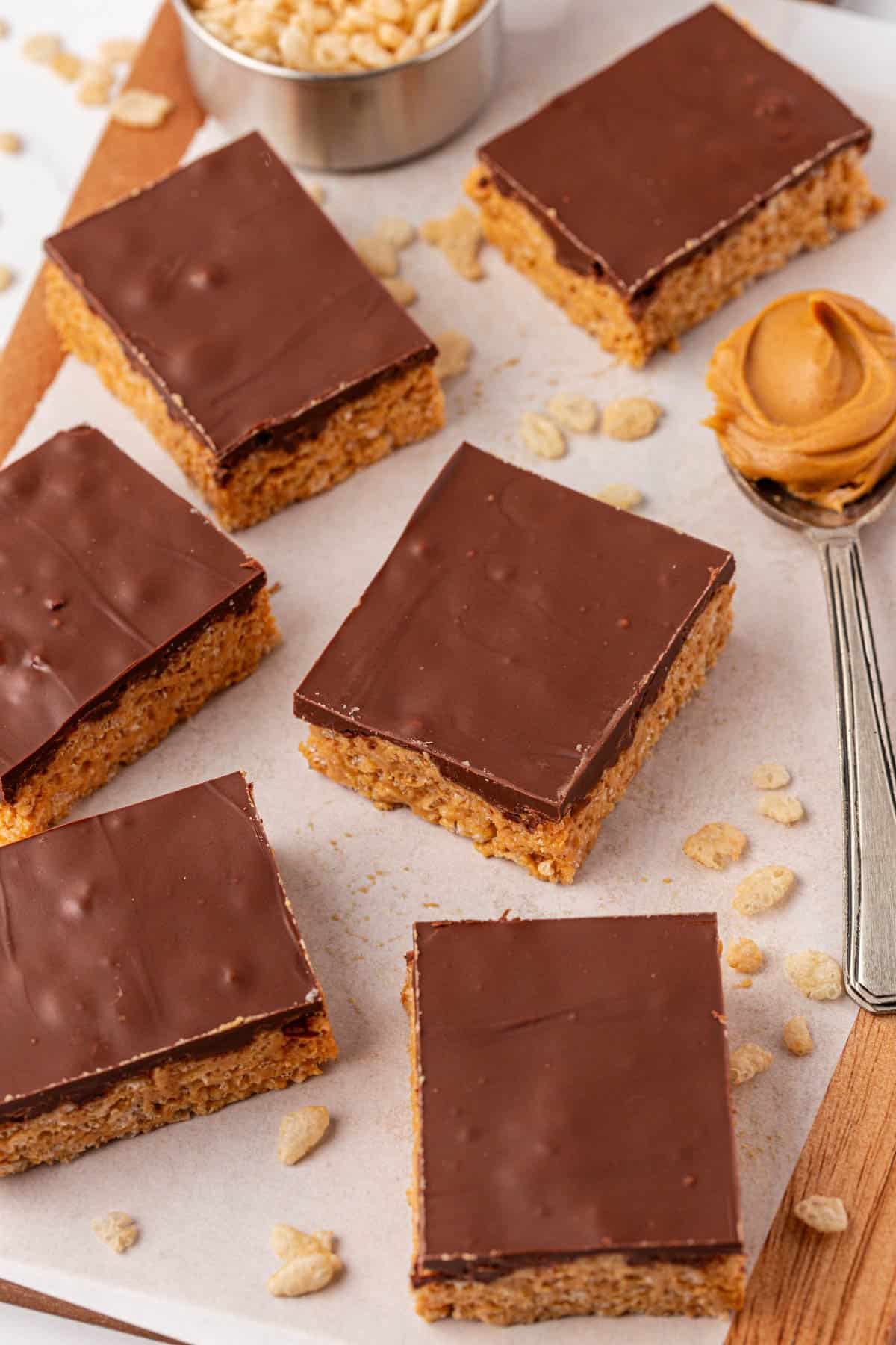 peanut butter rice krispie bars
