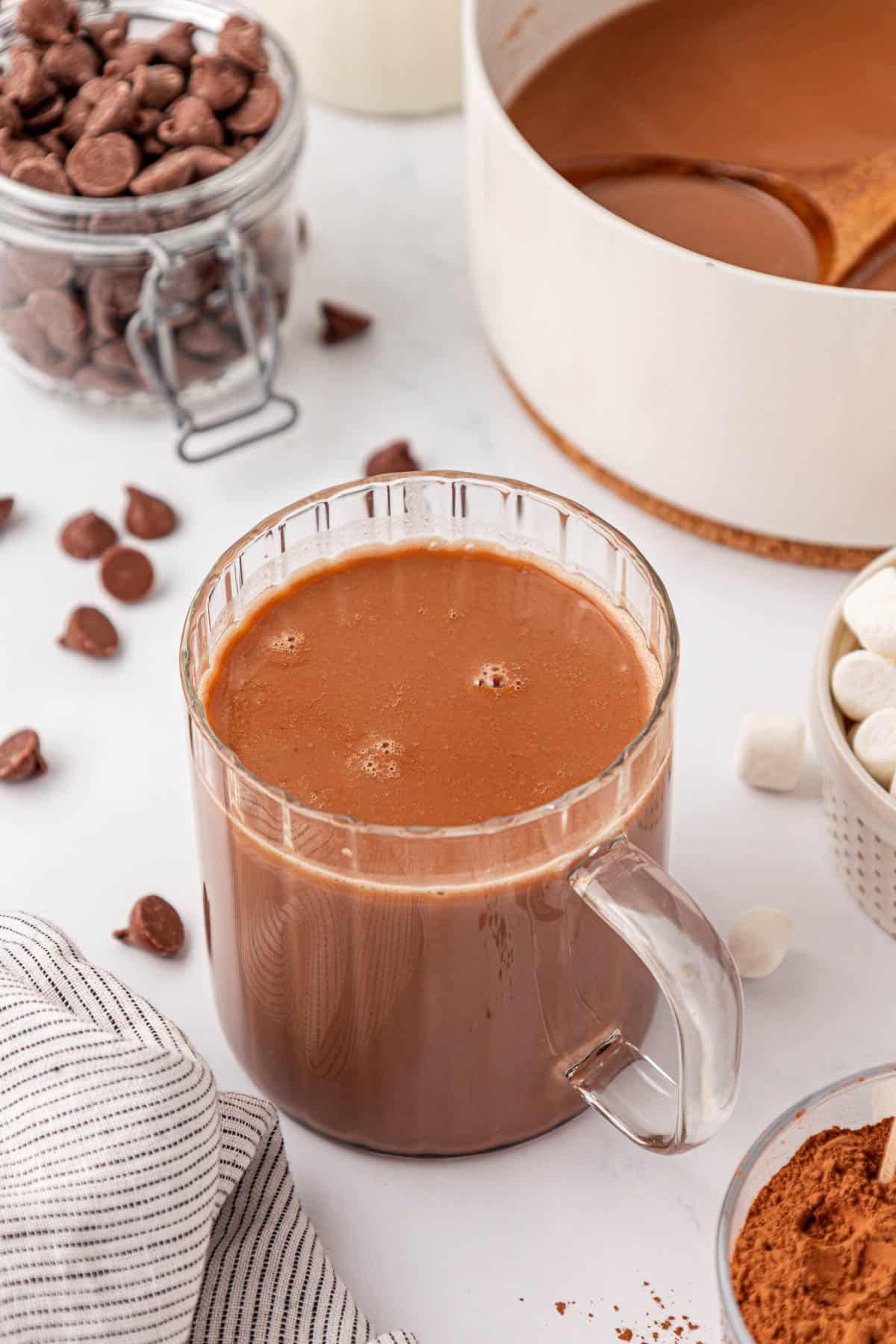 hot chocolate in a mug