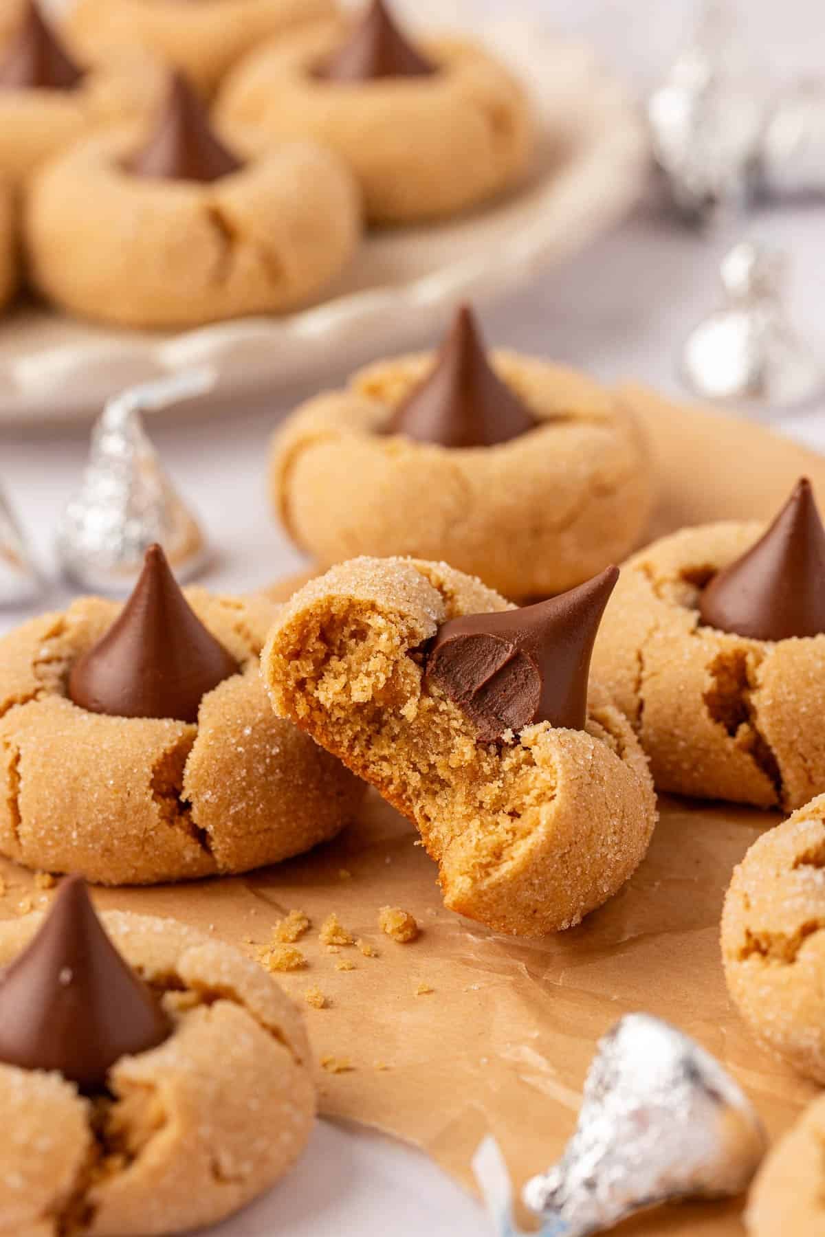 cake mix peanut butter blossoms