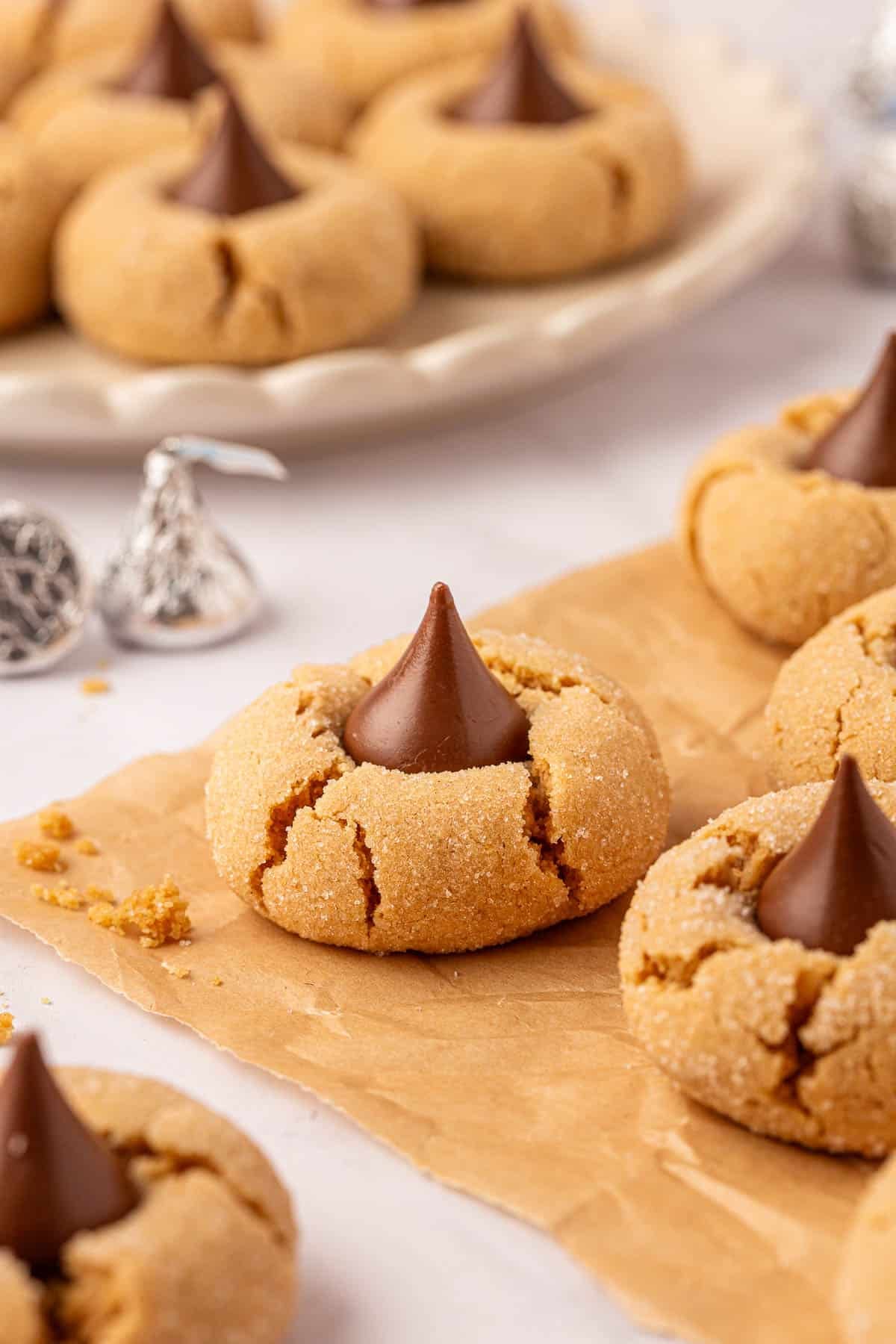 cake mix peanut butter blossoms
